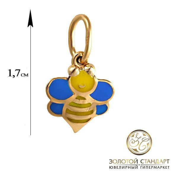 Золота підвіска бджілка 130251Е 130251Е фото