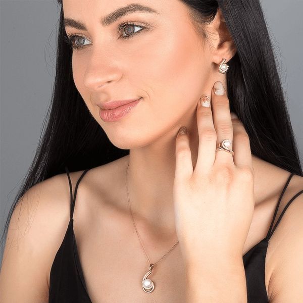 Золотой подвес с жемчугом 029735 029735 фото