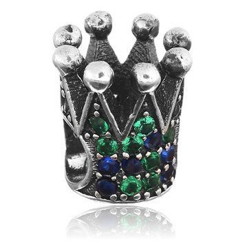 Серебряный подвес-шарм Корона с фианитом 024961 024961 фото