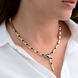 Жорстке кольє Emerald Snake Gaze у лимонному золоті 585 проби з емаллю та фіанітами 042006 042006 фото 2