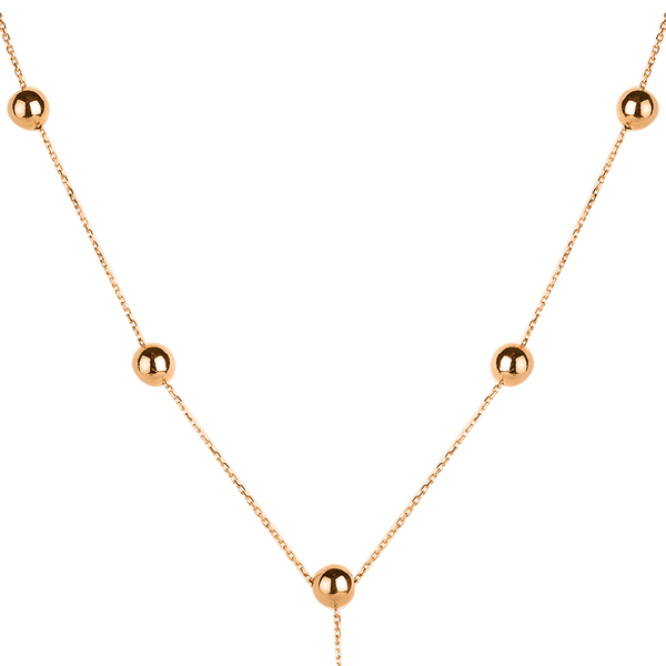 Золотое колье галстук с шариками 037093 037093 фото