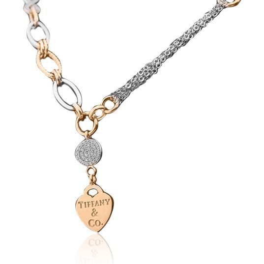 Кольє з жовтого золота в стилі Tiffany з фіанітами 029347 029347 фото