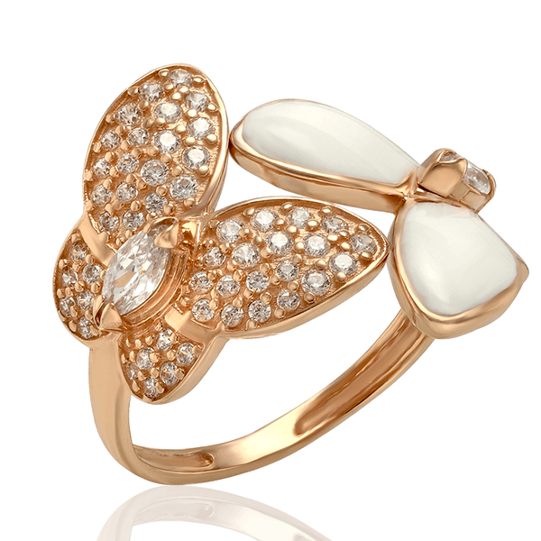 Золотое кольцо Две бабочки 033676 033676 фото