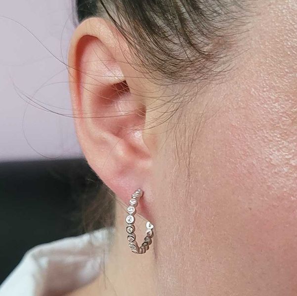 Серебряные кольца на английской застежке с фианитами Шарики 925 пробы 039582 039582 фото