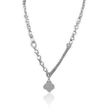 Золоте кольє в стилі Van Cleef з фіанітами 029352 029352 фото