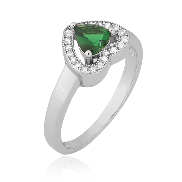 Серебряное кольцо Сердце с фианитами 024847 024847 фото