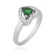 Серебряное кольцо Сердце с фианитами 024847 024847 фото 1