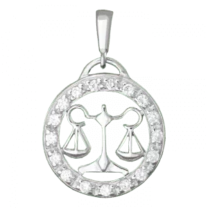 Серебряный подвес знак зодиака весы фото