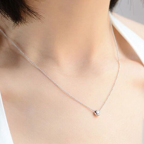 Кольє з діамантом в білому кольорі з платини 039216 детальне зображення ювелірного виробу Кольє з діамантом в білому кольорі з платини 039216 детальне зображення ювелірного виробу