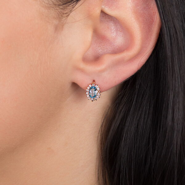 Золоті сережки з топазом 576730 детальне зображення ювелірного виробу Золоті сережки з топазом 576730 детальне зображення ювелірного виробу