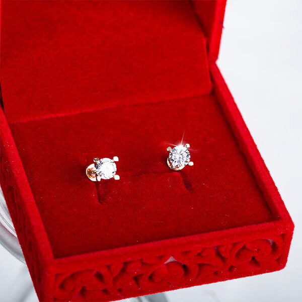 золотые серьги гвоздики