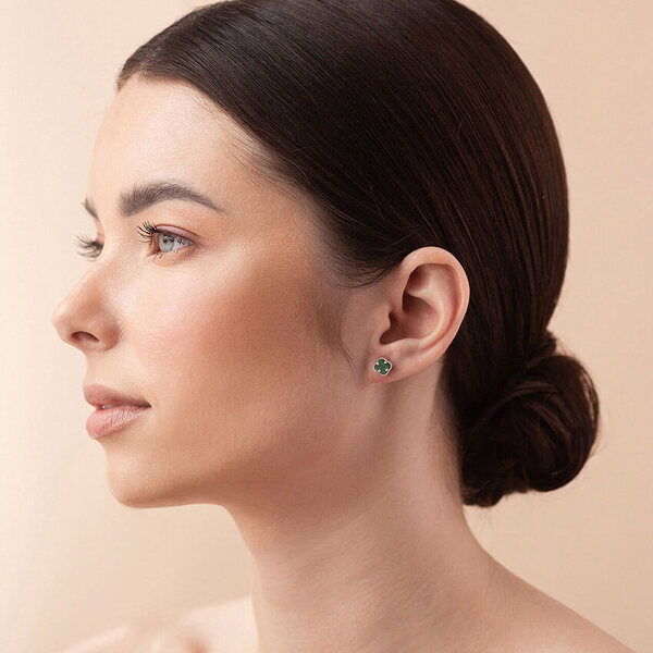 серьги белое золото млахит серьги белое золото млахит