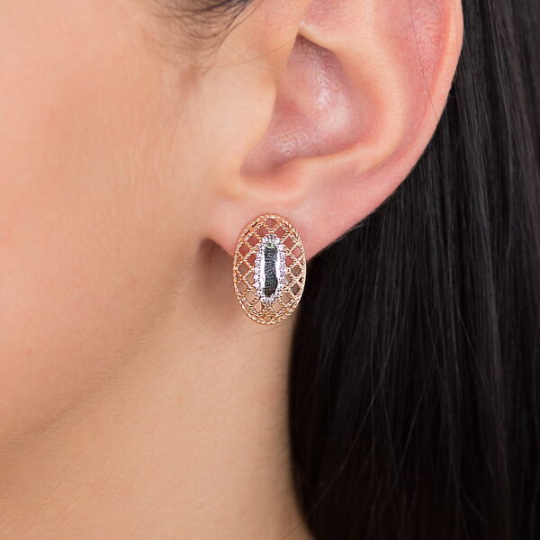 Золотые серьги с цирконием