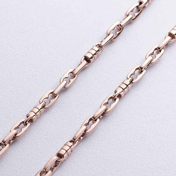 Чоловічий ланцюг в червоному золоті бнз вставок 039080 детальне зображення ювелірного виробу Чоловічий ланцюг в червоному золоті бнз вставок 039080 детальне зображення ювелірного виробу