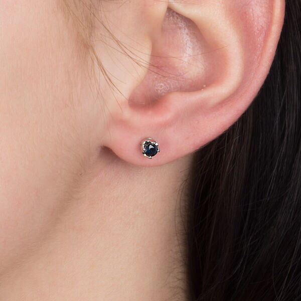 Золотые серьги с сапфиром 2115,0.1  Золотые серьги с сапфиром 2115,0.1