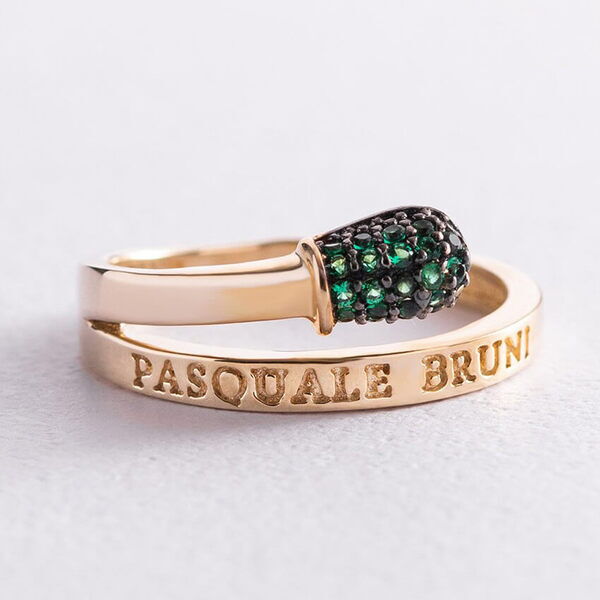 Золотое кольцо "Спичка" (зеленые фианиты) 037766 детальное изображение ювелирного изделия Золотые кольца с фианитом Золотое кольцо "Спичка" (зеленые фианиты) 037766 детальное изображение ювелирного изделия Золотые кольца с фианитом