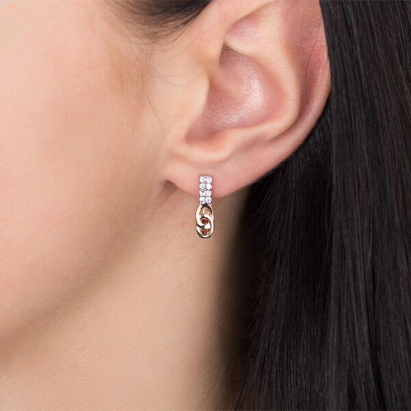 Золотые серьги с цирконием  Золотые серьги с цирконием