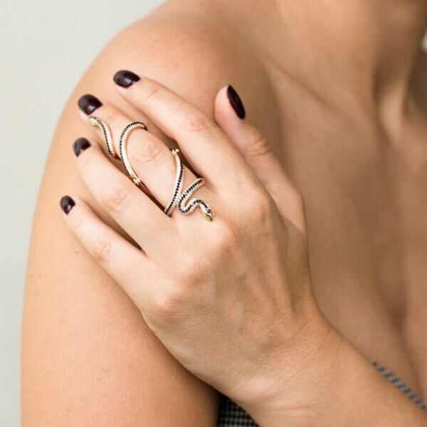 кольцо на весь палец змея кольцо на весь палец змея