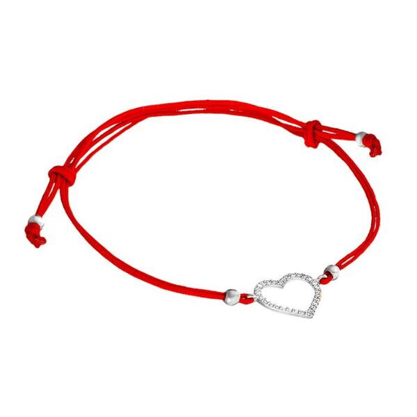 Золотой браслет красная нить с сердечком из белого золота Сердце 037236 детальное изображение ювелирного изделия Красная нить с золотом Золотой браслет красная нить с сердечком из белого золота Сердце 037236 детальное изображение ювелирного изделия Красная нить с золотом