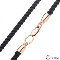 обзорное фото Шелковый черный шнурок с гладкой золотой застежкой 025680 Шнурки с золотом обзорное фото Шелковый черный шнурок с гладкой золотой застежкой 025680  Шнурки с золотом