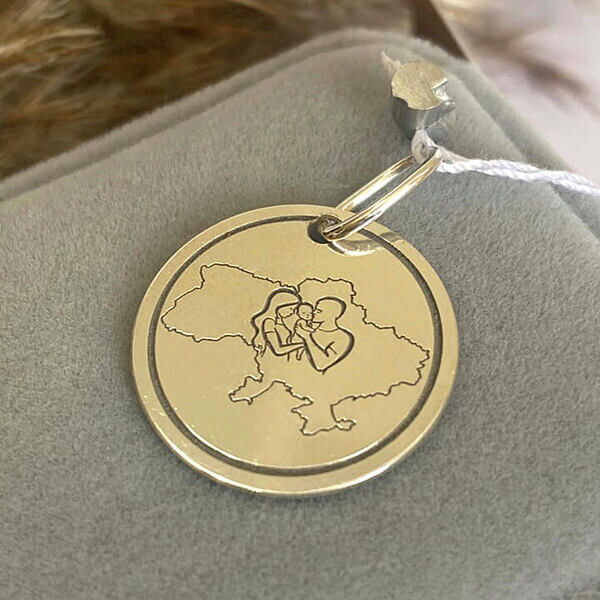 Серебряный кулон серебро 925 круглый семья Украина 037280 детальное изображение ювелирного изделия Серебряные подвески Серебряный кулон серебро 925 круглый семья Украина 037280 детальное изображение ювелирного изделия Серебряные подвески