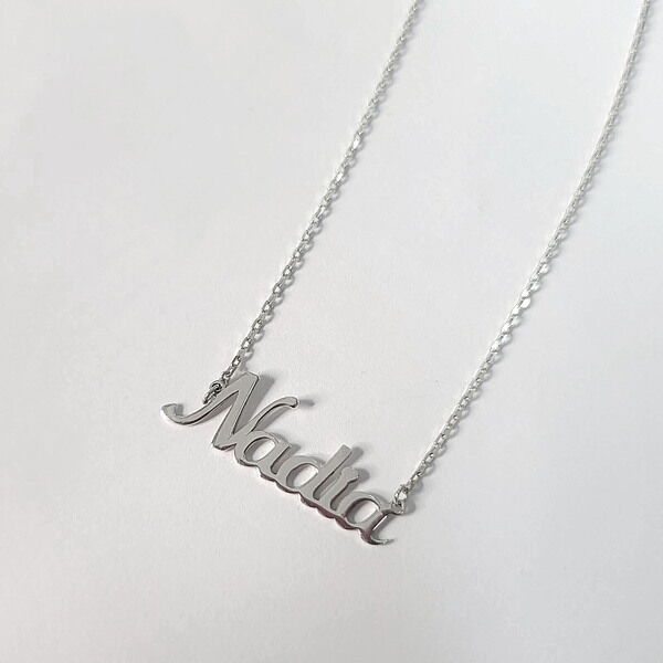 Серебряное именное колье "Nadia" (Надия) 038111 детальное изображение ювелирного изделия Серебряные колье Серебряное именное колье "Nadia" (Надия) 038111 детальное изображение ювелирного изделия Серебряные колье