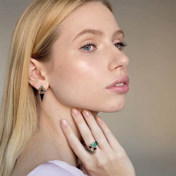 золотые серьги с агатом золотые серьги с агатом