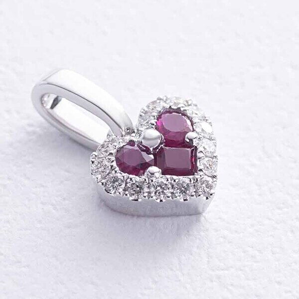 Золотой кулон Сердце с рубинами и бриллиантами 038764 детальное изображение ювелирного изделия Золотые кулоны с рубином Золотой кулон Сердце с рубинами и бриллиантами 038764 детальное изображение ювелирного изделия Золотые кулоны с рубином