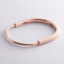 обзорное фото Жесткий браслет в красном золоте 585 проба 037979 Жесткие браслеты из золота обзорное фото Жесткий браслет в красном золоте 585 проба 037979  Жесткие браслеты из золота