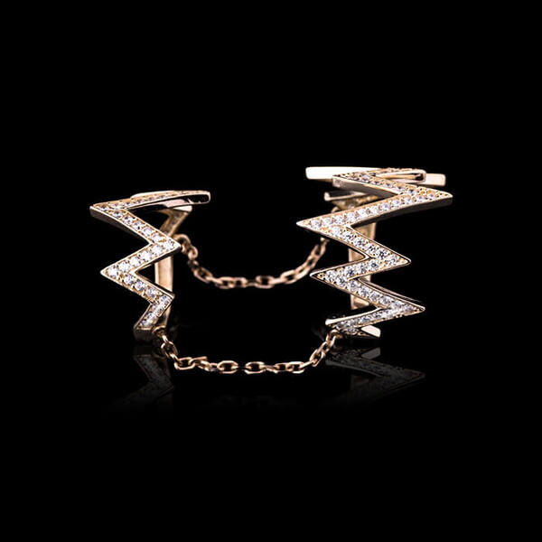 стильное фаланговое кольцо из золота стильное фаланговое кольцо из золота