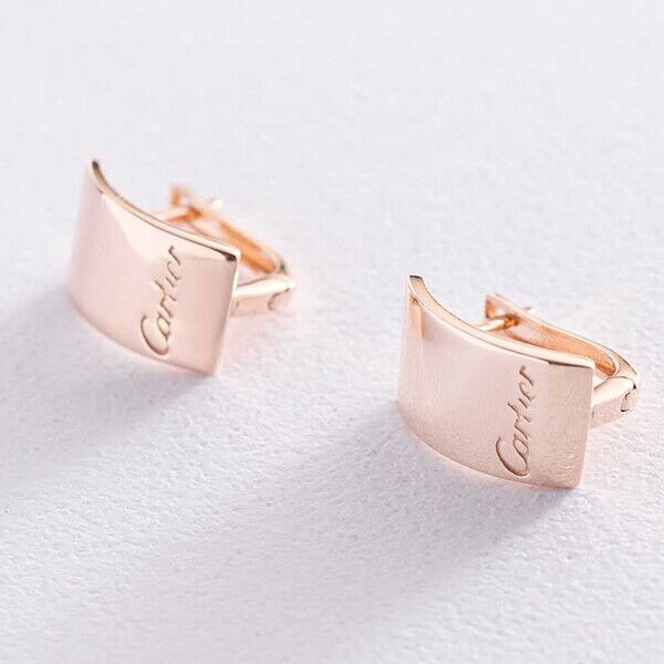 Золотые стильные серьги на английском замке 038399 детальное изображение ювелирного изделия Золотые серьги без вставок Золотые стильные серьги на английском замке 038399 детальное изображение ювелирного изделия Золотые серьги без вставок