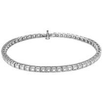 обзорное фото Золотой теннисный браслет дорожкка из фианитов в белом золоте 585 проба 038296 Женские золотые браслеты обзорное фото Золотой теннисный браслет дорожкка из фианитов в белом золоте 585 проба 038296  Женские золотые браслеты