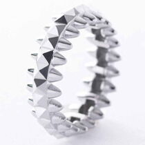 обзорное фото Кольцо Клеш в белом золоте без вставок 039270 Золотые кольца без вставок обзорное фото Кольцо Клеш в белом золоте без вставок 039270  Золотые кольца без вставок