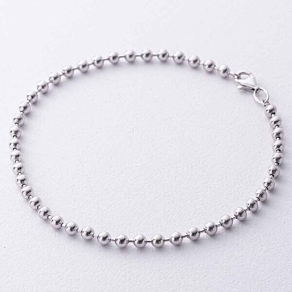 Женский браслет в белом золоте Шарики 039054 детальное изображение ювелирного изделия Золотые браслеты без камней Женский браслет в белом золоте Шарики 039054 детальное изображение ювелирного изделия Золотые браслеты без камней