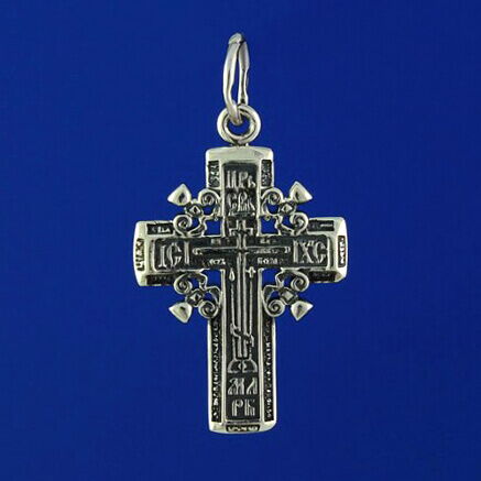 Серебряный крест 026640 детальное изображение ювелирного изделия Серебряные подвески