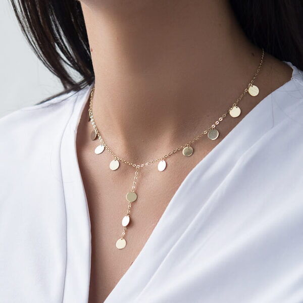 колье монетки желтое золото колье монетки желтое золото