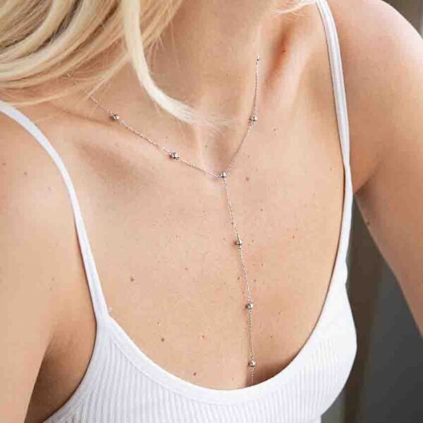 Кольє з кульками в білому золоті Alva DONNA 036053 детальне зображення ювелірного виробу Кольє з кульками в білому золоті Alva DONNA 036053 детальне зображення ювелірного виробу