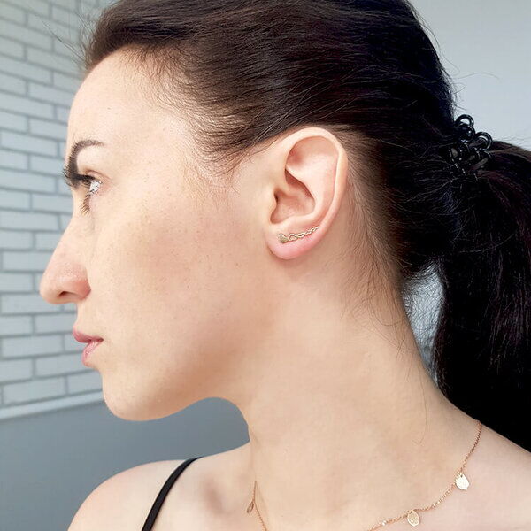 серьги каффы золотые серьги каффы золотые