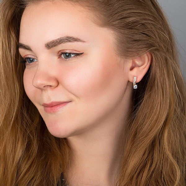 серьги золотые с андглийским замком серьги золотые с андглийским замком