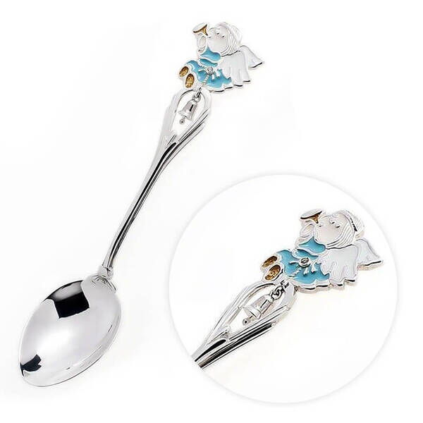 Срібна ложка Янголятко 030166 детальне зображення ювелірного виробу Срібна ложка Янголятко 030166 детальне зображення ювелірного виробу