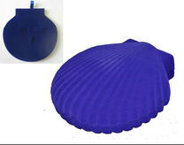 обзорное фото Футляр синий Ракушка для колье или гарнитура 027163  Подарочные футляры и упаковки