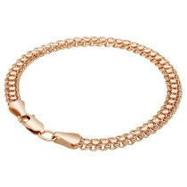 обзорное фото Золотой браслет двойной Бисмарк 034635 Золотые браслеты обзорное фото Золотой браслет двойной Бисмарк 034635  Золотые браслеты