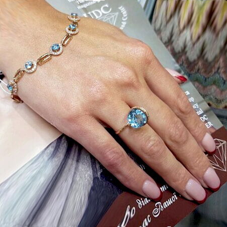 браслет с топазом