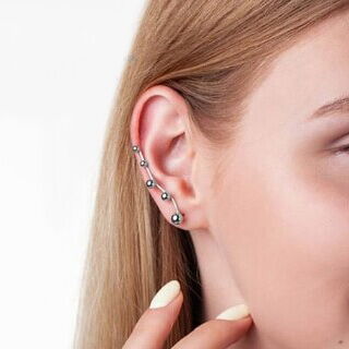 серьги каффы серебряные серьги каффы серебряные