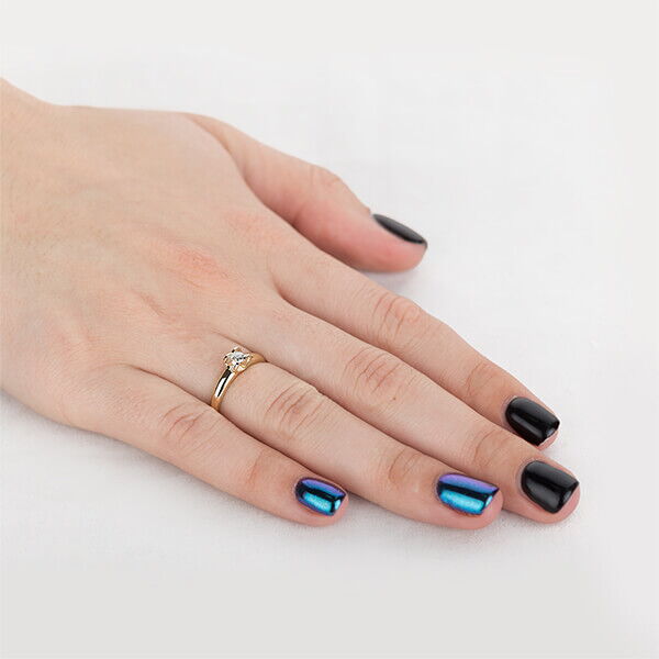 Каблучка Серце в жовтому золоті з діамантом 026089 детальне зображення ювелірного виробу Каблучка Серце в жовтому золоті з діамантом 026089 детальне зображення ювелірного виробу