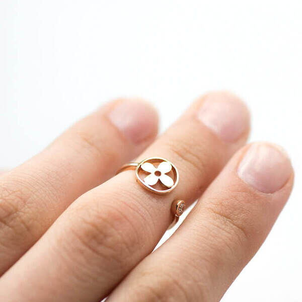 кольцо на фалангу золотой клевер кольцо на фалангу золотой клевер