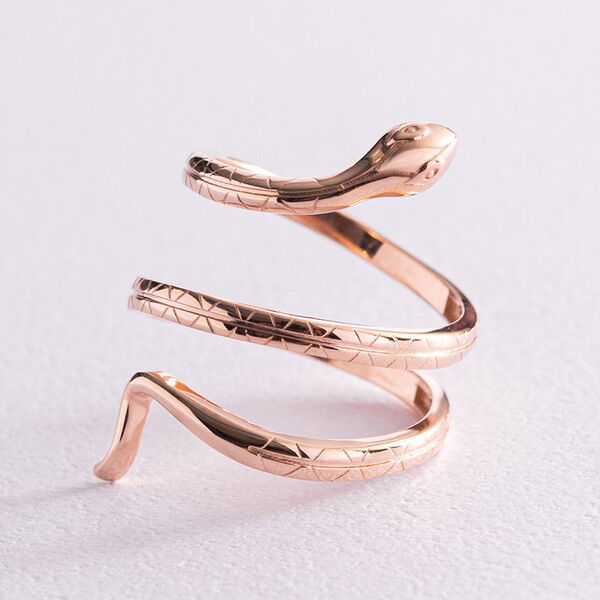 Золотое кольцо Змея 040644 детальное изображение ювелирного изделия Золотые кольца без вставок Золотое кольцо Змея 040644 детальное изображение ювелирного изделия Золотые кольца без вставок