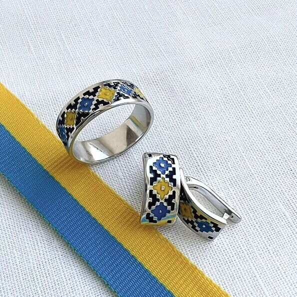 сережки вишианка срібні