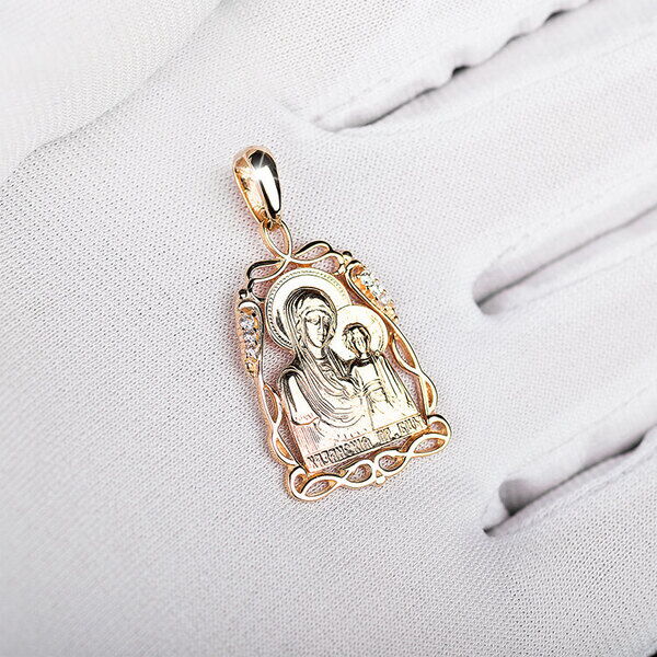 нательная иконка из золота