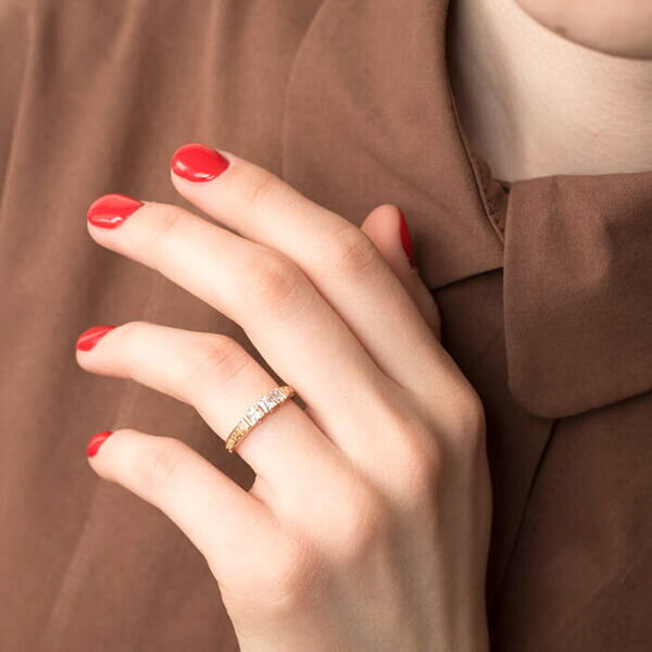 золотое кольцо Спаси и Сохрани женское